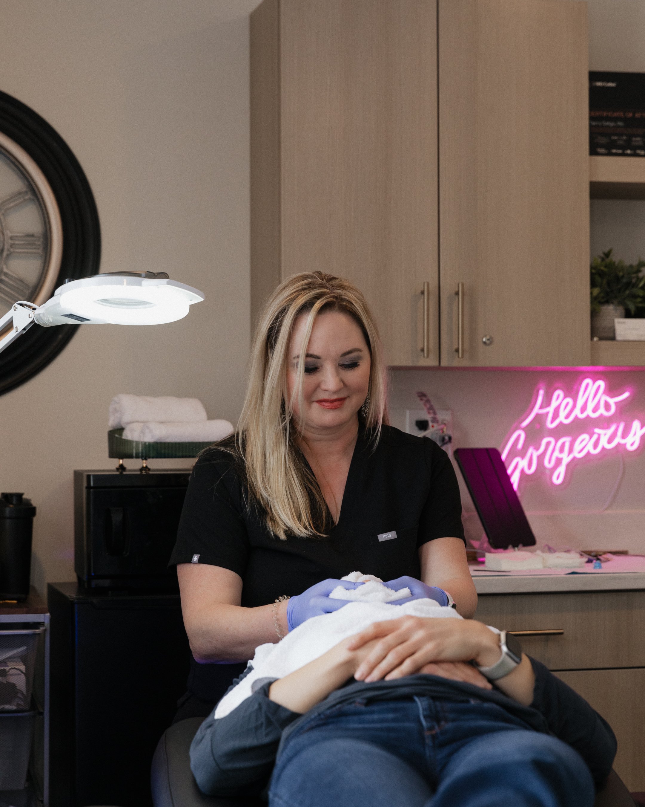 Remedy+ medical aesthetician performing microneedling treatment